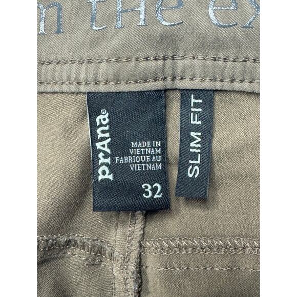 PrAna Men's Brown Straight Leg Slim Fit Stretch Outdoor Pants - Size 32X31 - Picture 7 of 8